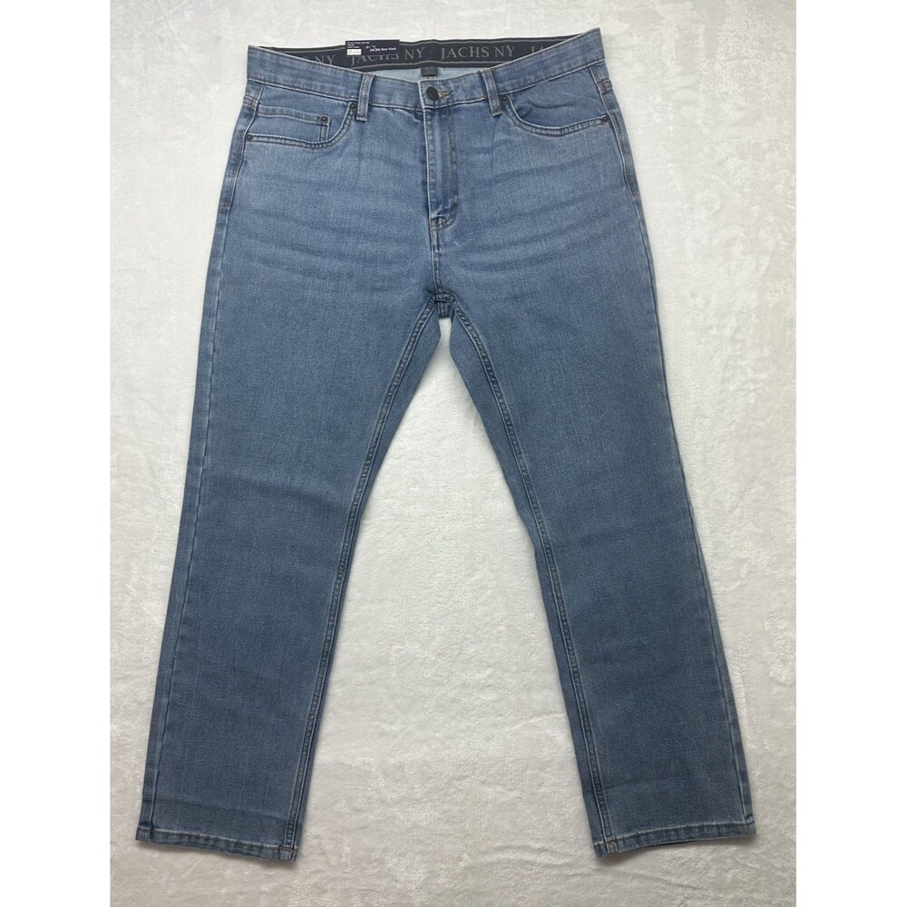 Jachs NY Straight Fit Jeans 36x30 Medium Wash Comfort Stretch